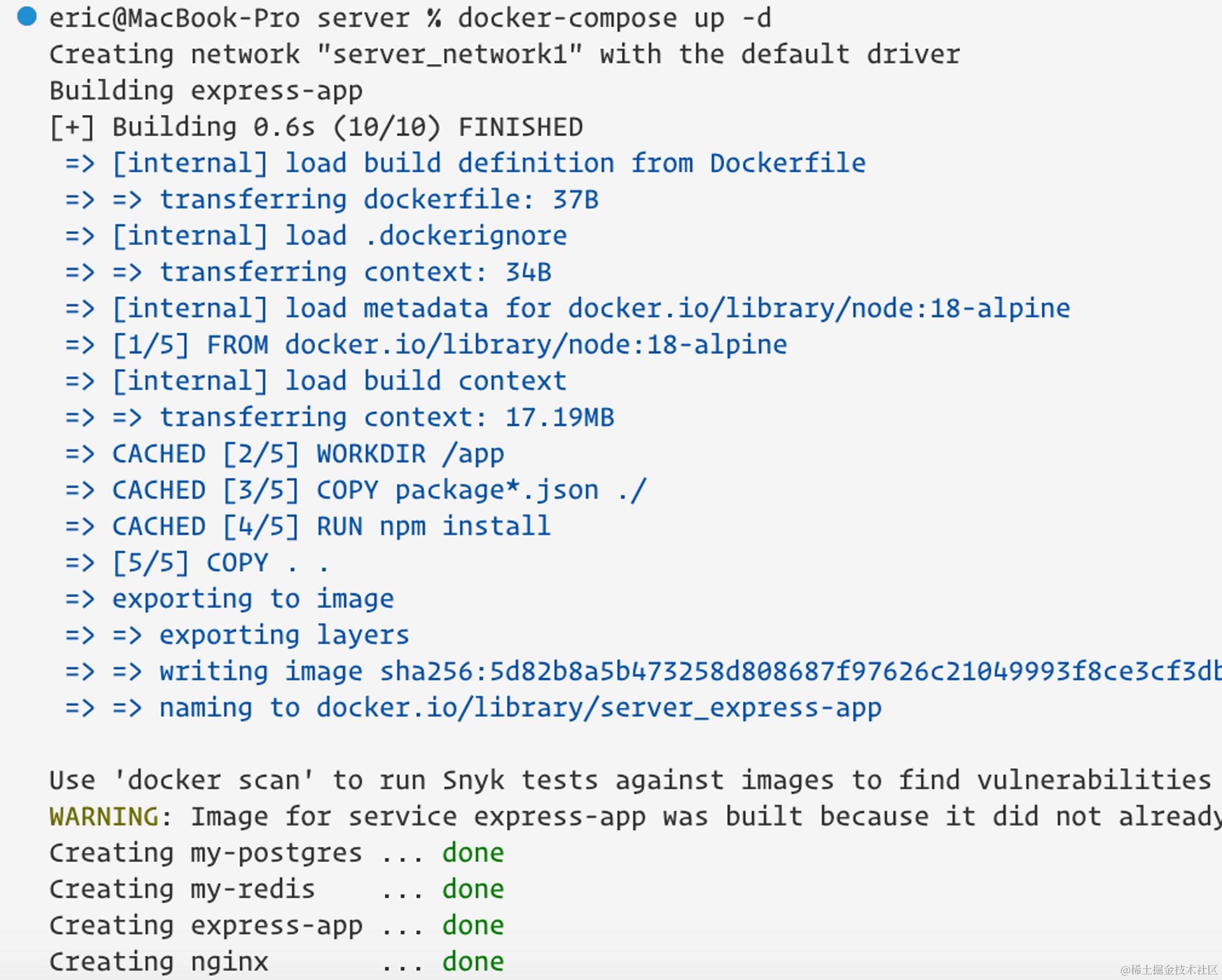docker compose 构建服务 - 添加了 nginx