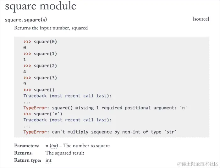 一个简单的 doctest 示例