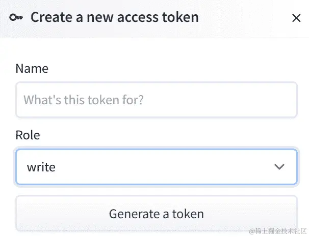 图 9.15 – Hugging Face 写入令牌创建