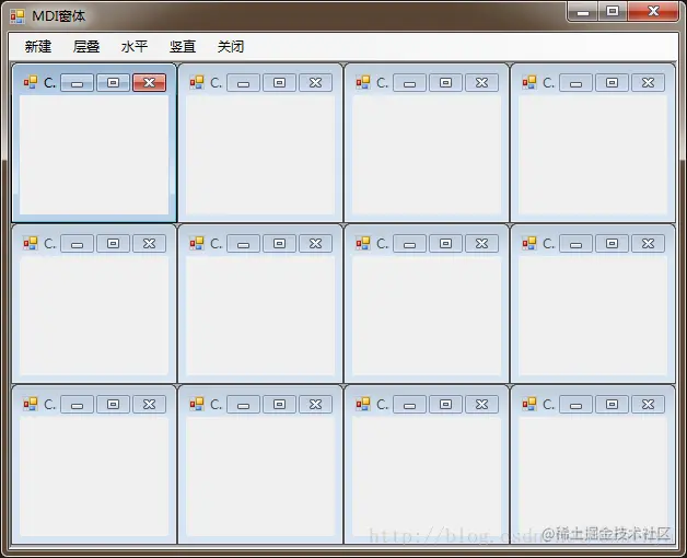 C#中的MDI窗体