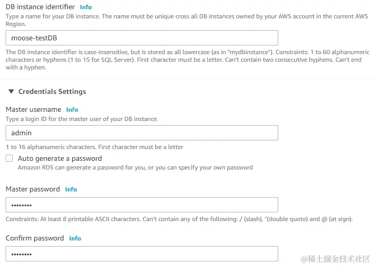 图 5.5 – 创建用户名和密码