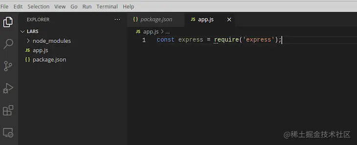 Requiring Express Framework