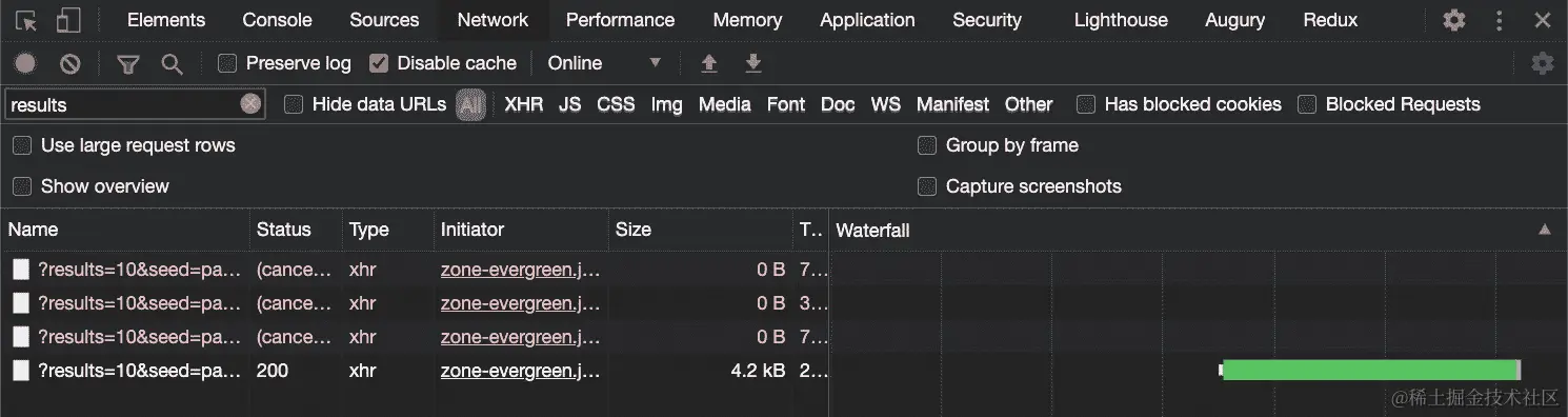 图 5.18 – switchMap 取消先前的 HTTP 调用