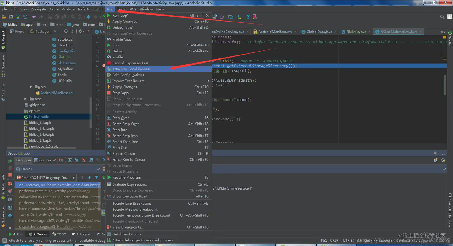 Android studio waiting for debuggerandroid studio 