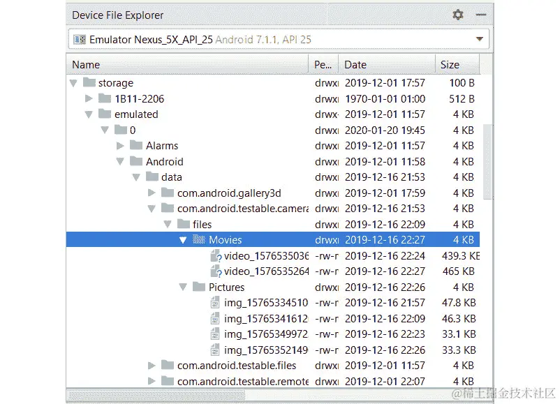 图 11.10：通过相机应用程序捕获文件的位置