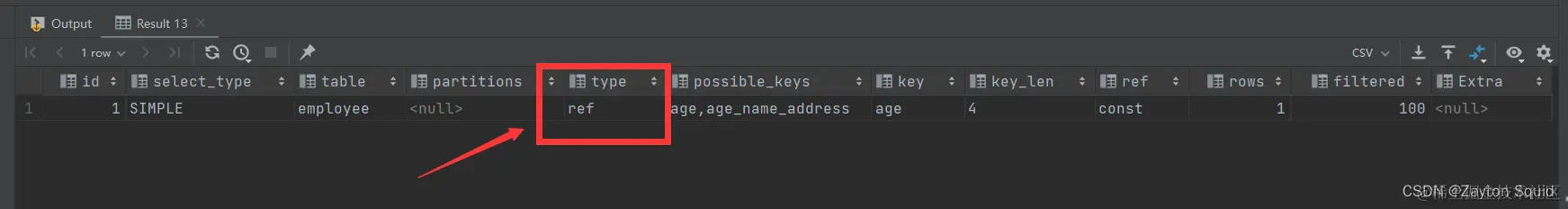 最左匹配原则SQL分析语句