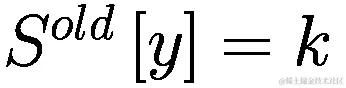 {S}^{old}\left[y\right] = k
