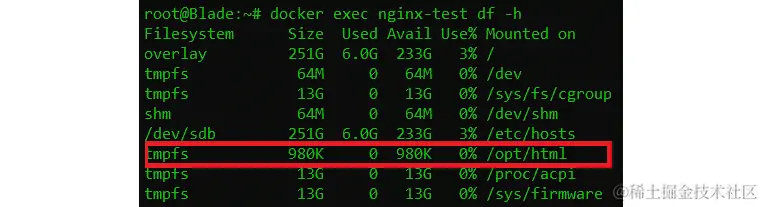 图 2.11 – Linux 中的 tmpfs 挂载