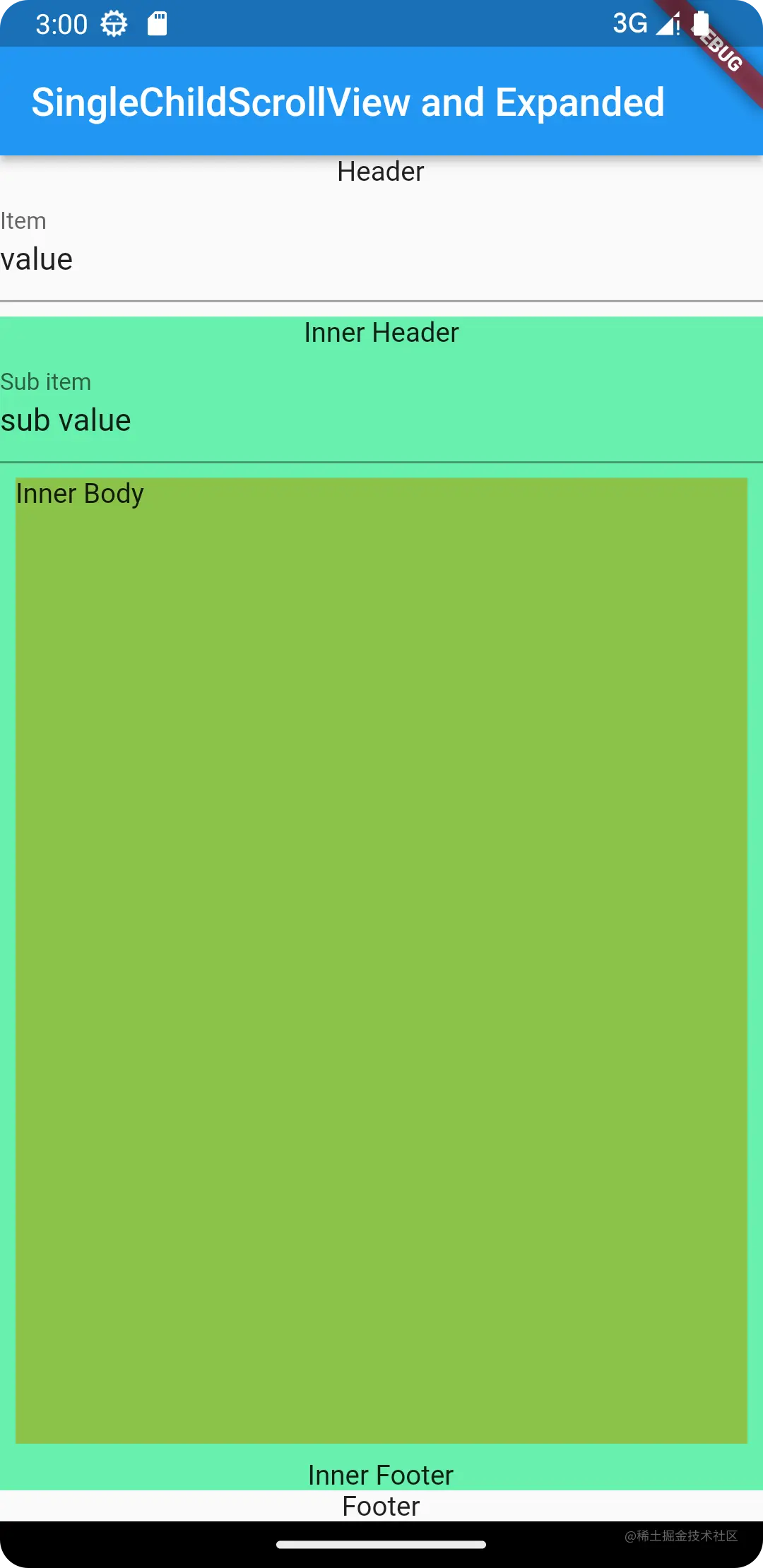 Flutter singlechildscrollview expandedflutter 