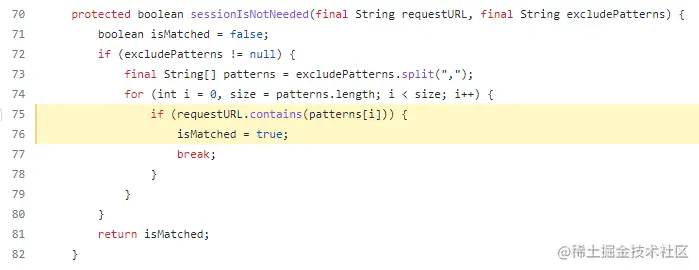 sessionIsNotNeed方法