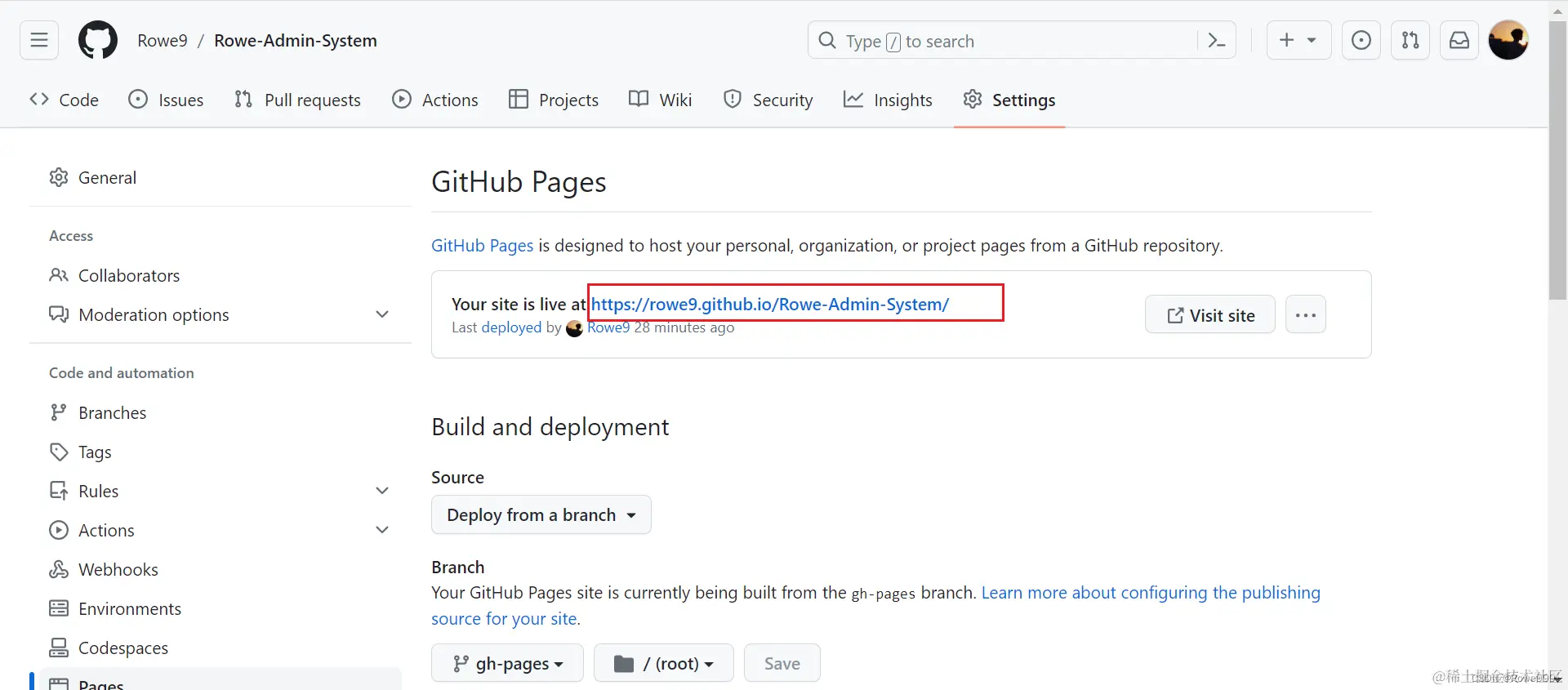github使用ghpages部署静态站点当我们想把自己的网站部署到一个静态网站上，Github Pages是一个很好 掘金