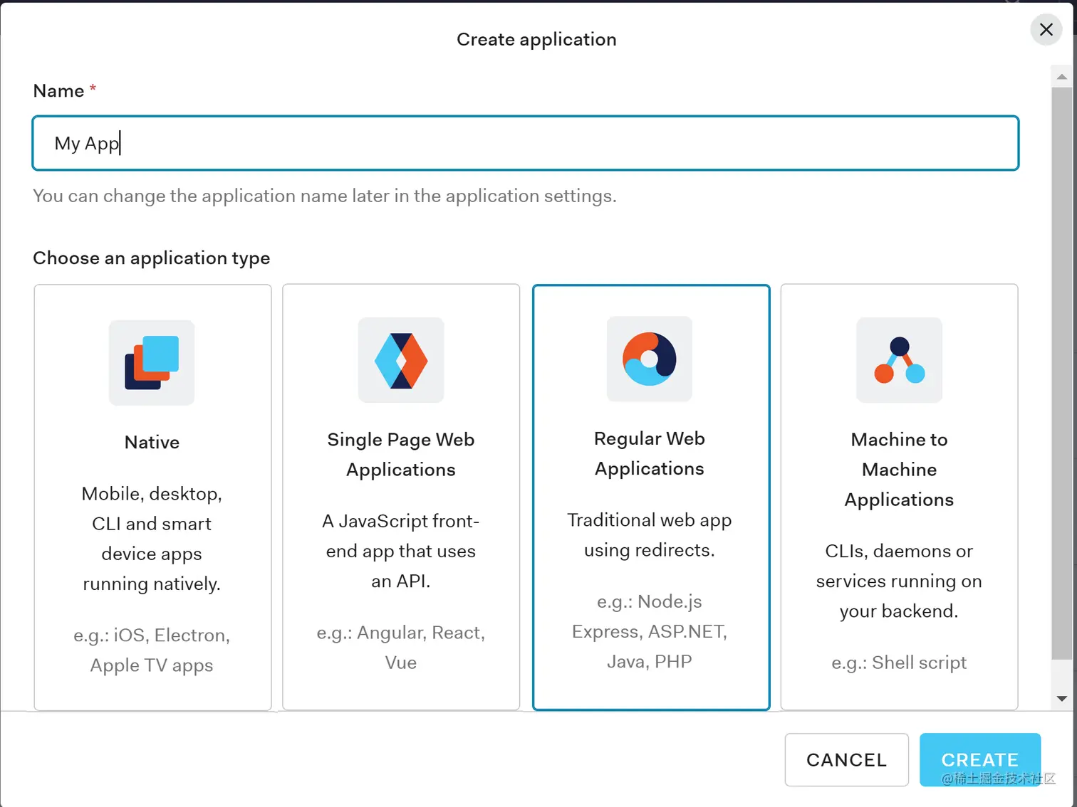 Creating applications in the Auth0 Dashboard
