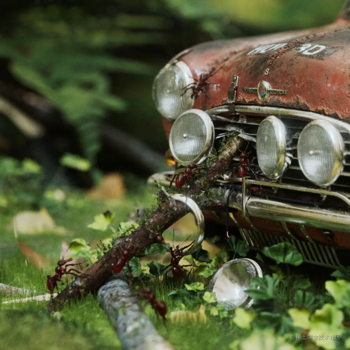 树木和树枝细节添加