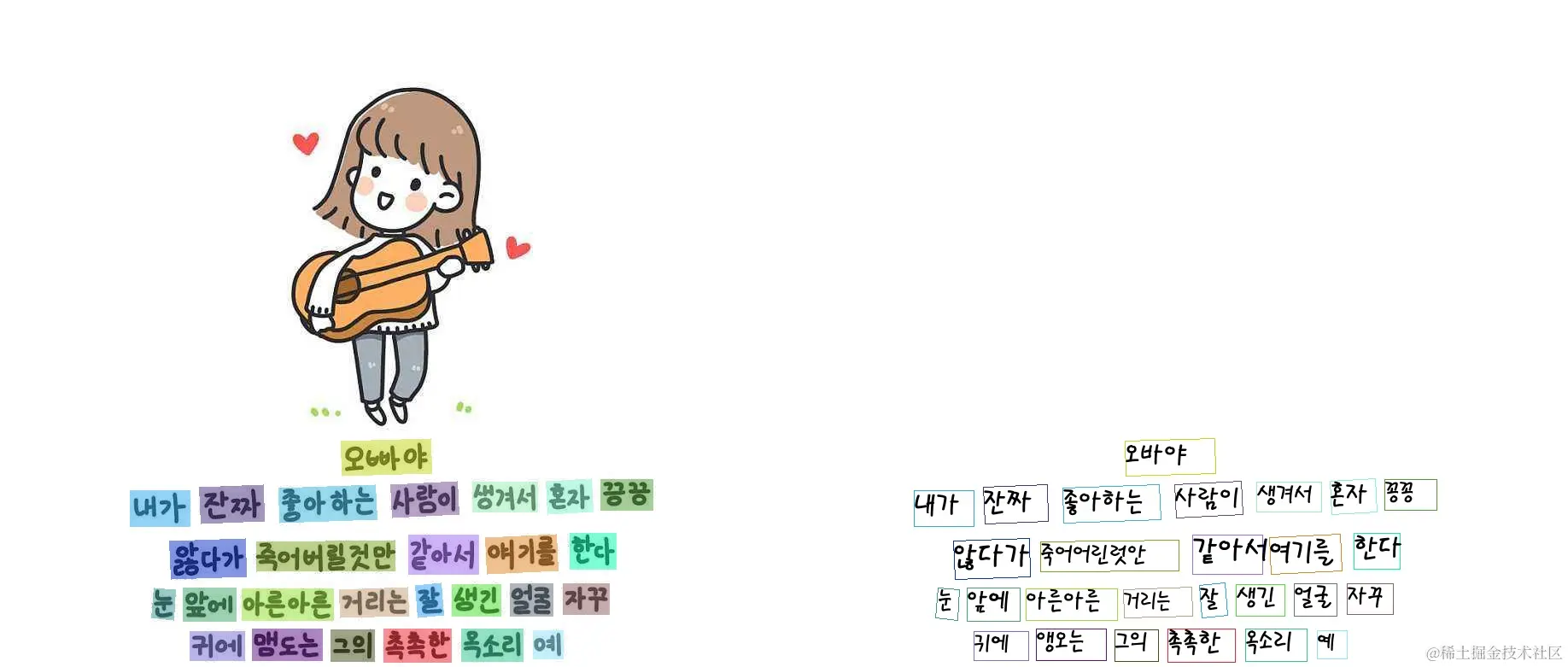 多语言支持 识别韩文 1-4