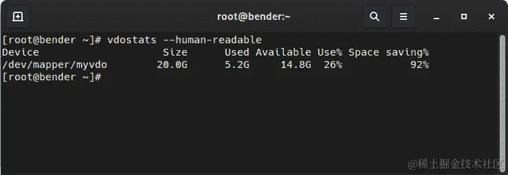图 14.8 - 检查 vdostats 输出