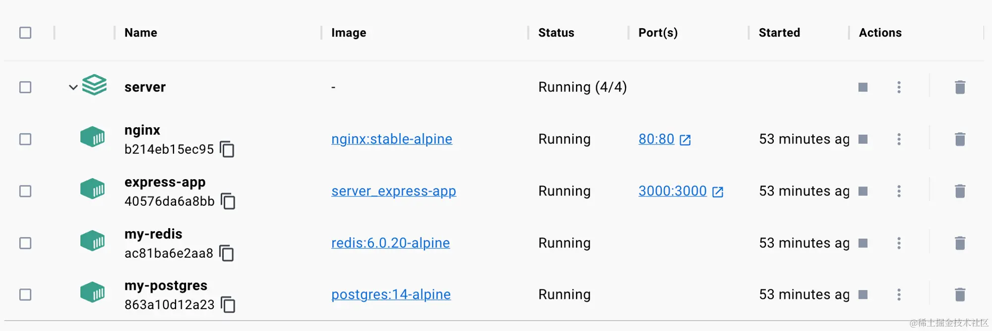 docker containers