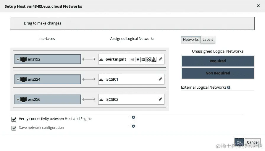 图 5.18 - 将虚拟网络分配给 hypervisor 的物理适配器