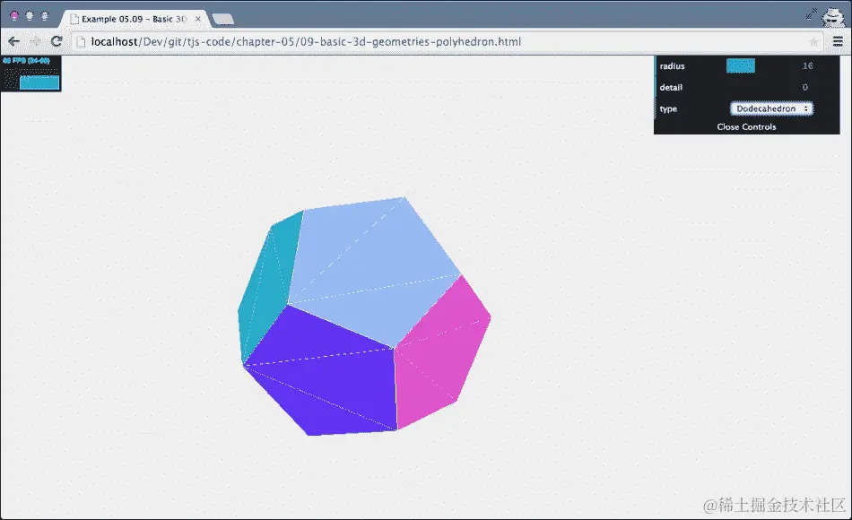THREE.DodecahedronGeometry