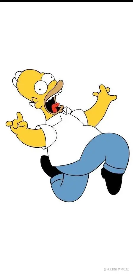 React Native SVG Homer Simpson Example