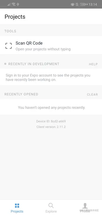 Expo client app