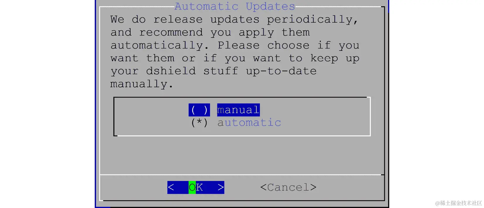 图 14.7 - 更新的安装选择