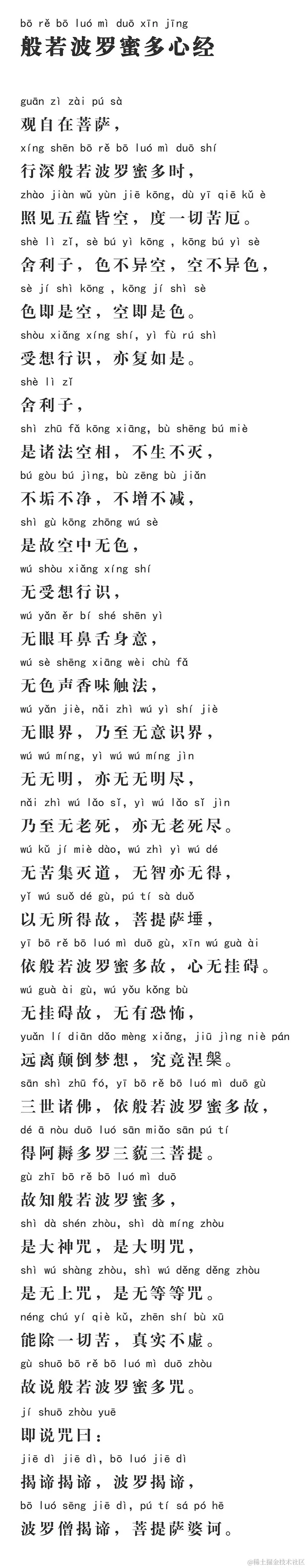 般若波罗蜜多心经