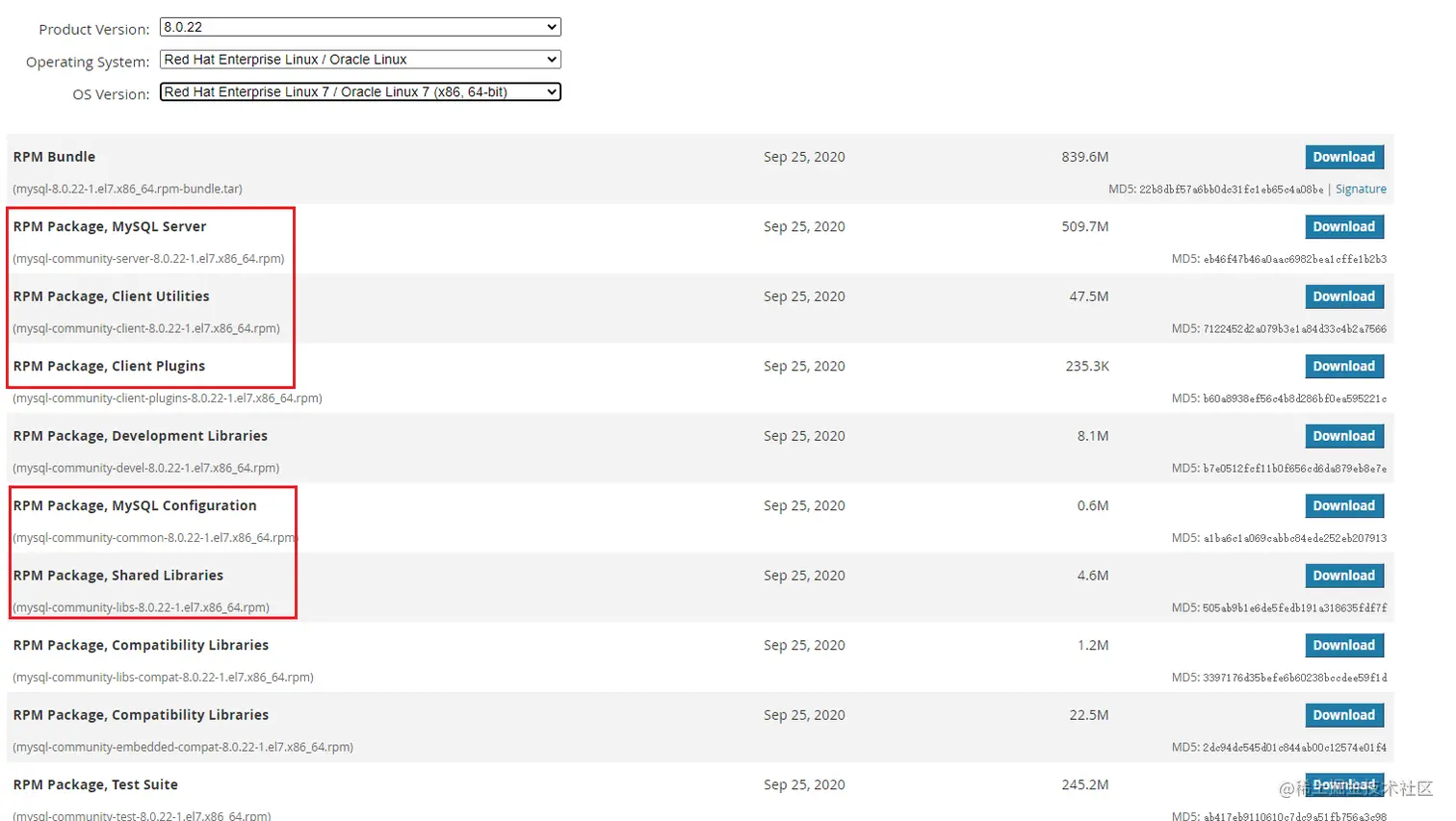 图中标注的几个是需要下载的