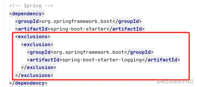 剔除默认日志记录