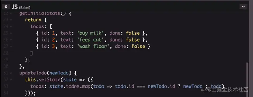 设置状态的代码