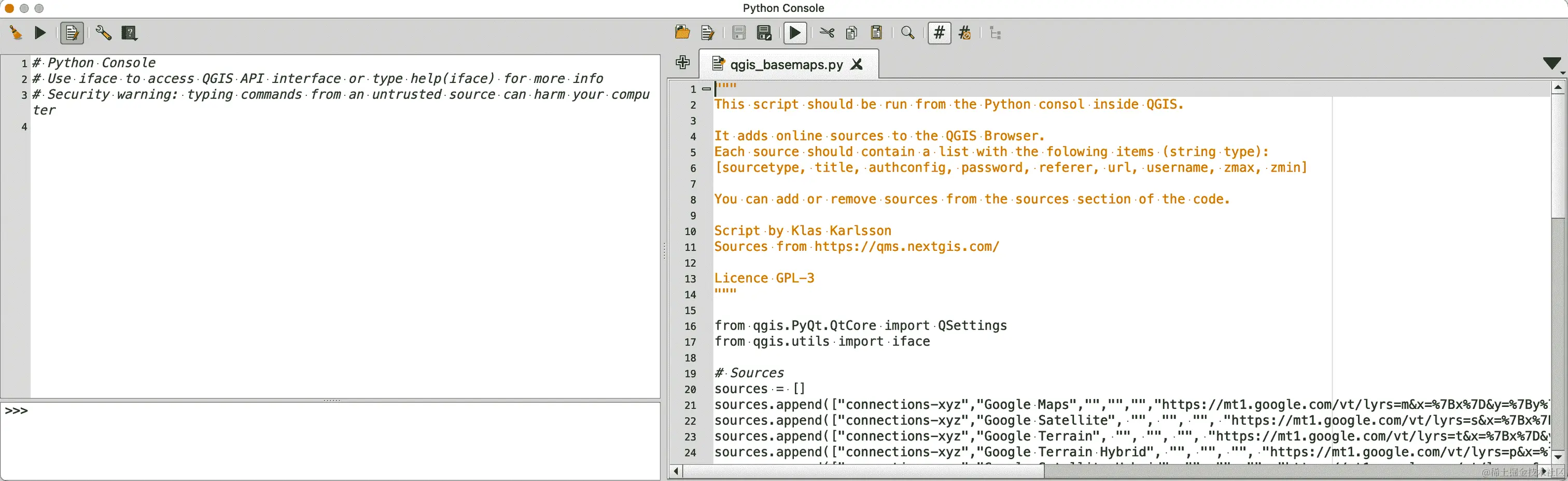 运行脚本，基础地图将填充 XYZ Tiles 文件夹