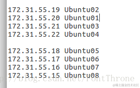 配置节点名字与IP地址