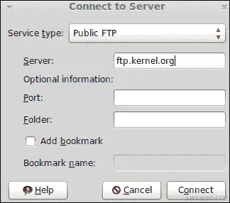 操作时间 – 连接到 FTP 服务器