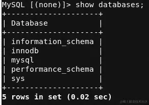 图 5.14 - 列出 RDS 中的数据库