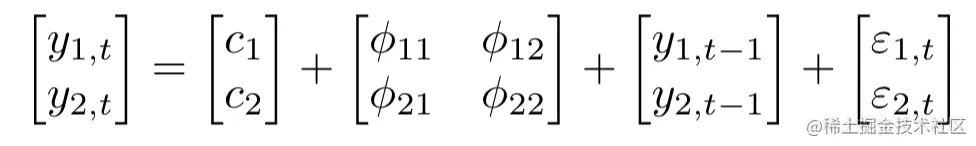 in matrix form | Vector autoregressive 