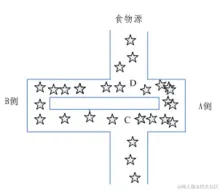 初始蚁群爬行路线