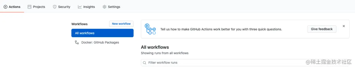 A GitHub Actions workflow status