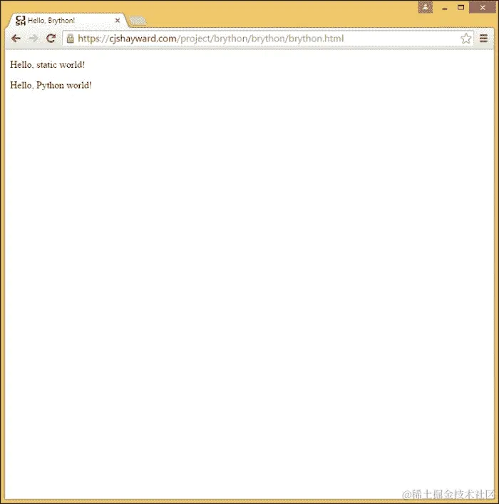 Brython - 一个 Python 浏览器实现