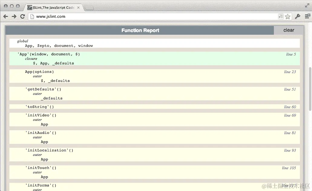 使用 JSLint 验证成功的例子