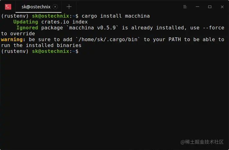 Add cargo bin directory to PATH