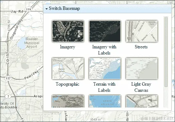 BasemapGallery 小部件