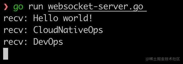 服务端接收到的消息