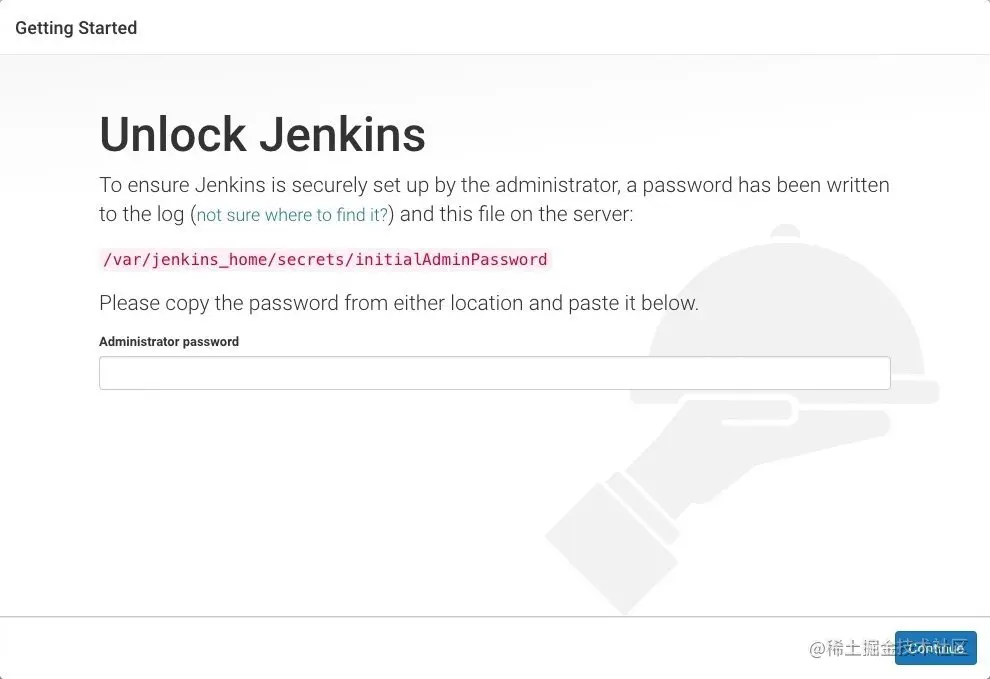 Unlock Jenkins page