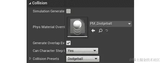 图 6.14：更新 BP_DodgeballProjectile 蓝图类
