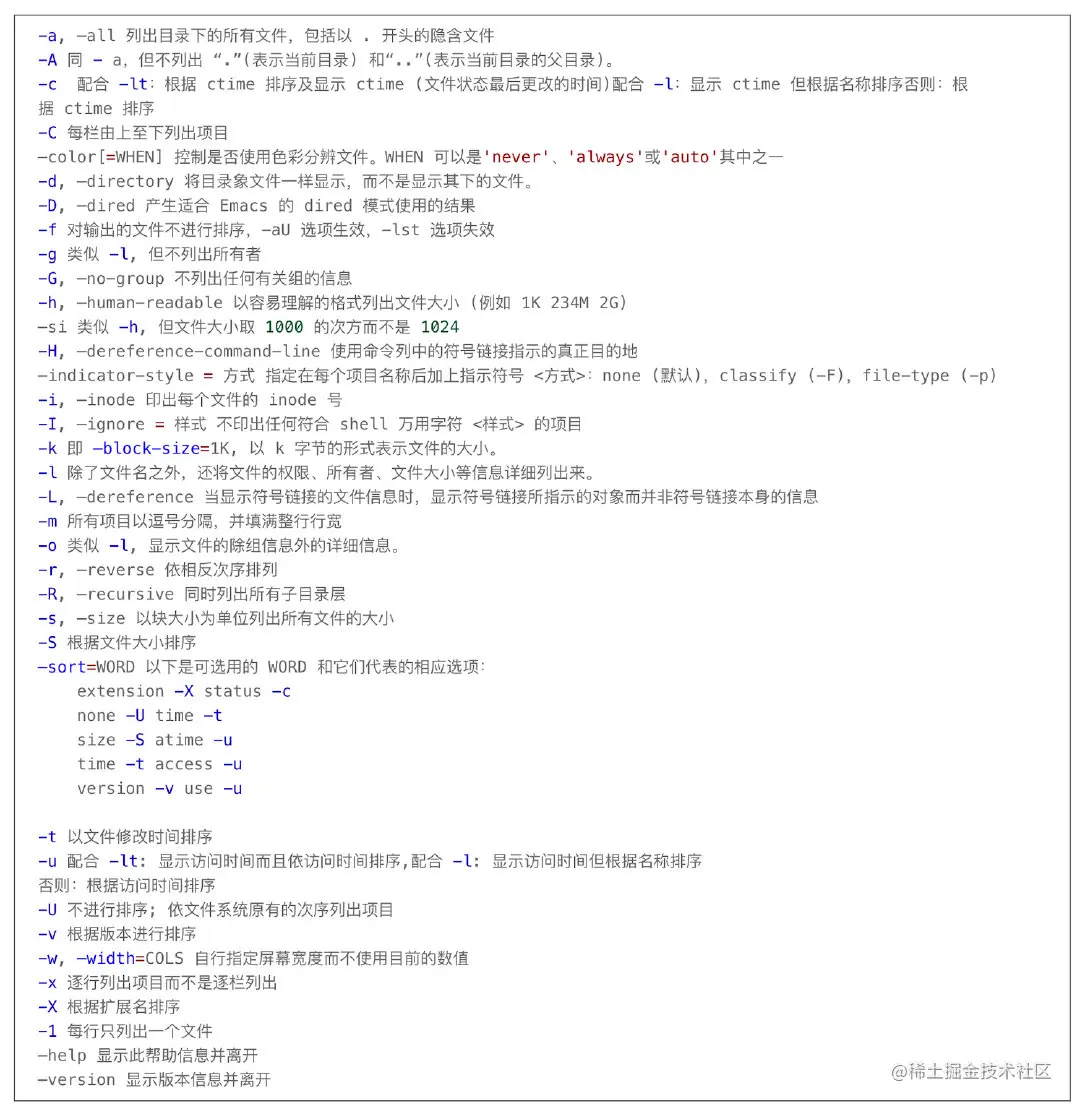 Linux之ls命令