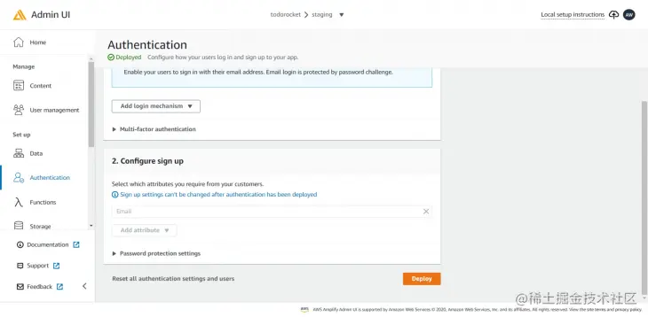 Admin UI Authentication