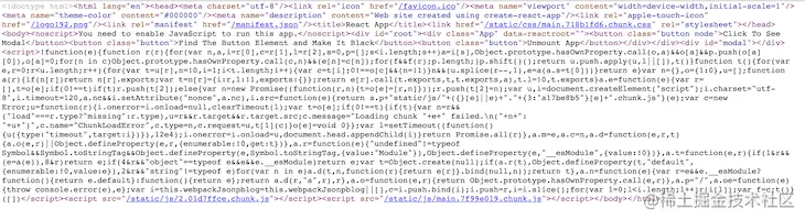 Screenshot of code for the example app with SSR