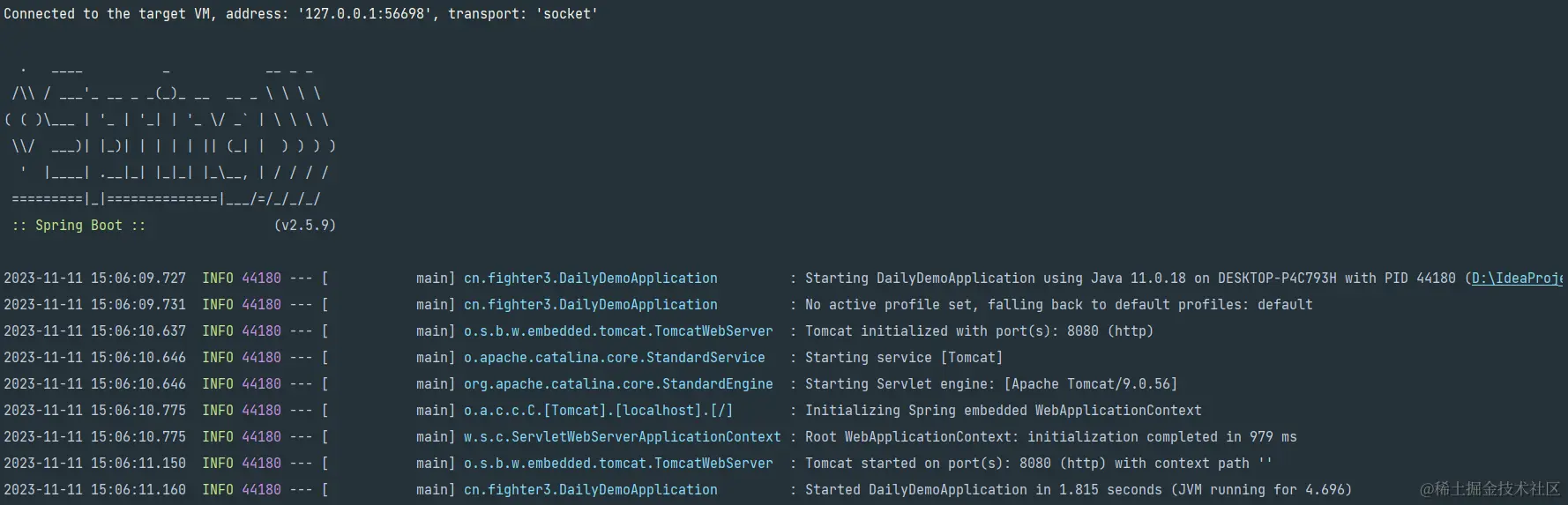 SpringBoot项目启动日志