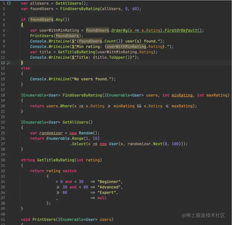 Rider code analyzer