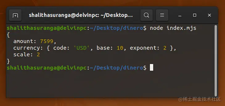 The scale is automatically defined by the currency's exponent property