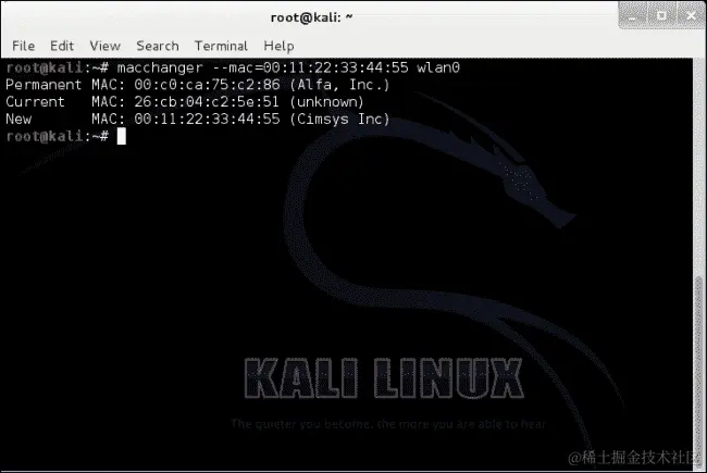 欺骗您的 MAC 地址
